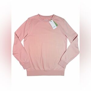 Goodfellow & Co Womens S Light Pink Rose Crewneck Sweatshirt Cotton Scandigirl
